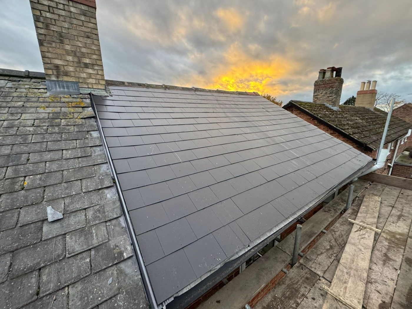 New slate roof