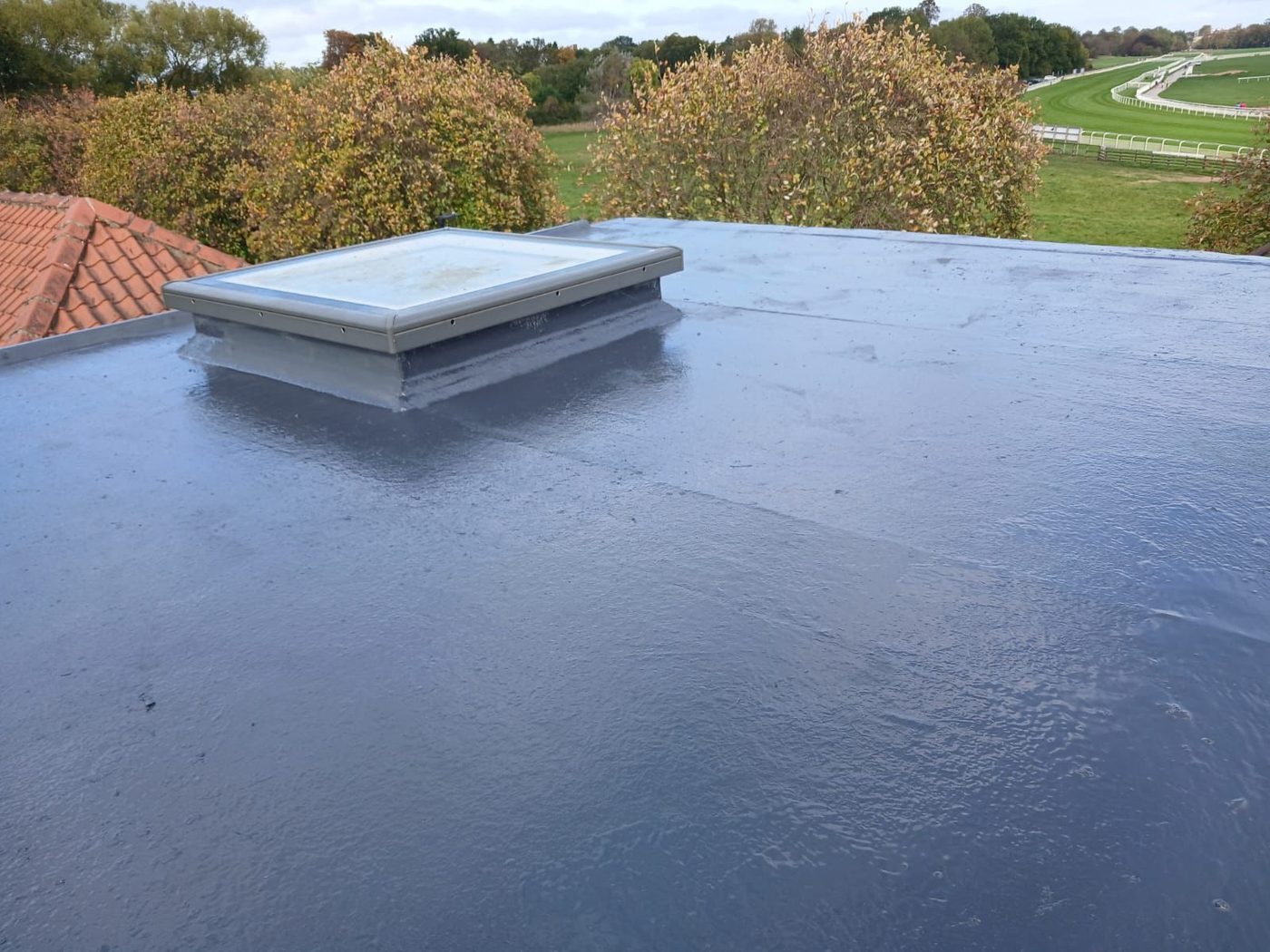 Fibreglass flat roof